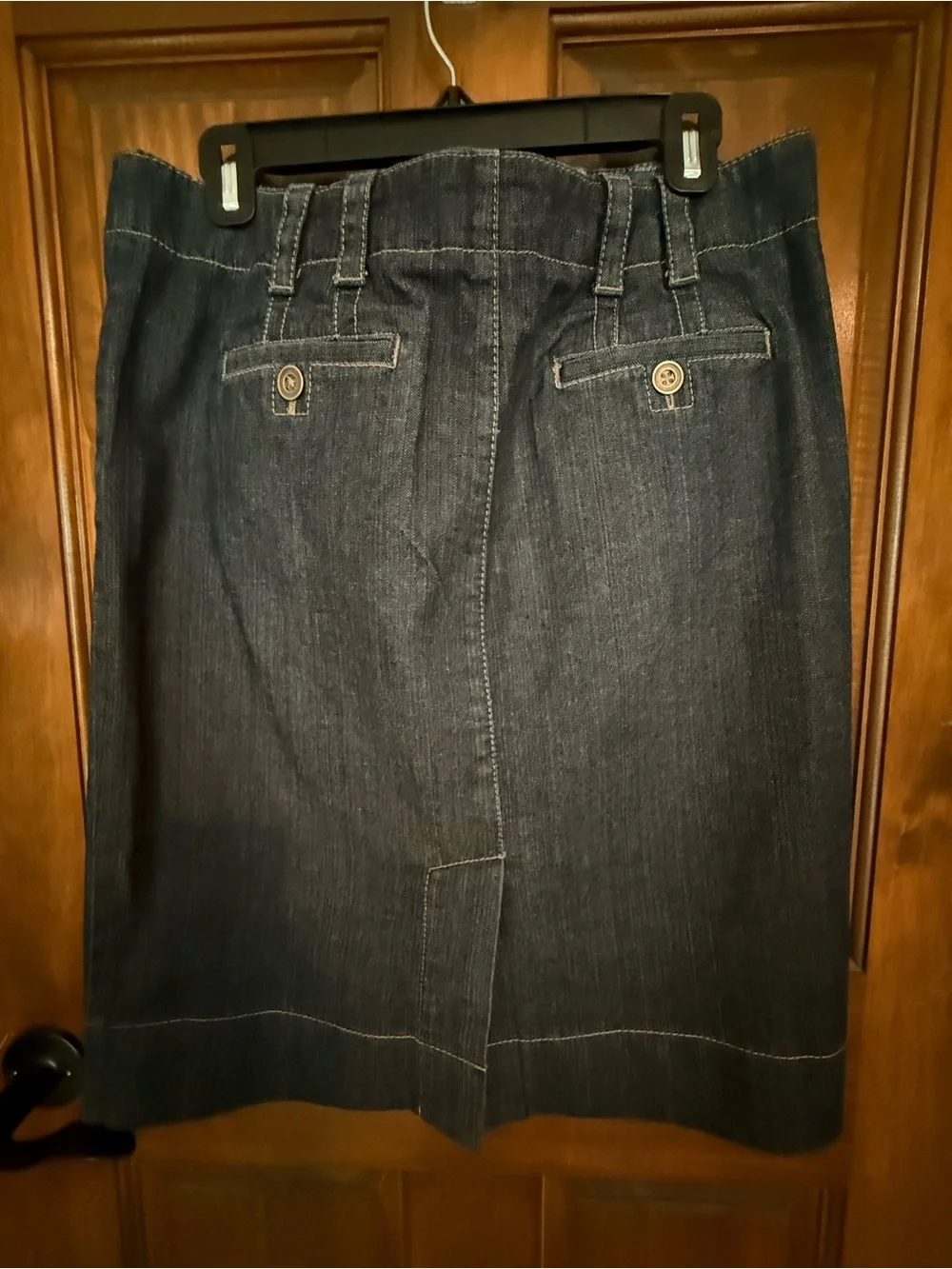 LOFT Dark Indigo Denim Pencil Skirt